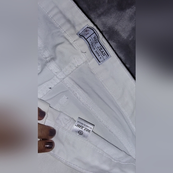 Wonderful White Wax Jeans -Lots of Stretch! - Picture 6 of 12